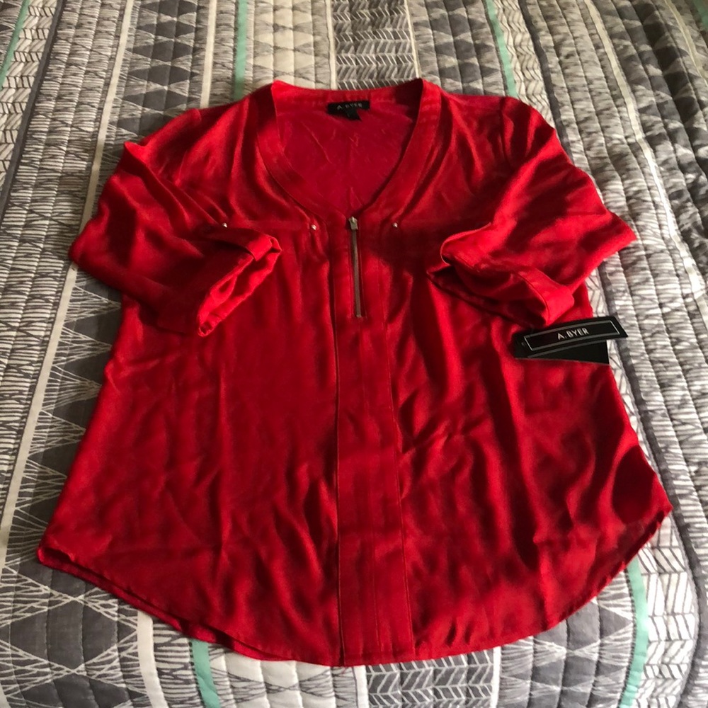 Red Blouse, Size Small
